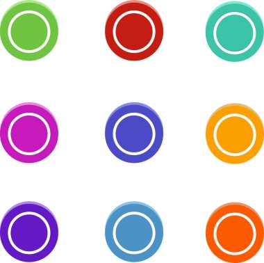 renkli noktalar, yuvarlak düğmeleri, için web tasarım öğeleri kümesi