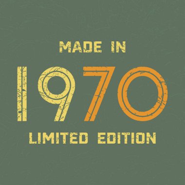 vektör çizim yıl, yelek, vintage giyim tasarım damgası