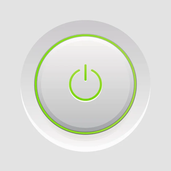 gri yuvarlak gerçekçi güç düğmesi, web öğesi