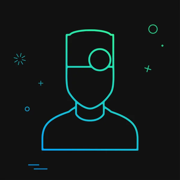 vektör web simgesi, mesleği Doktor, tıbbi headdress erkekte