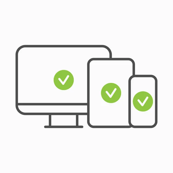 Tablet ve telefon monitörü simgesi, Web mobil uygulamalar