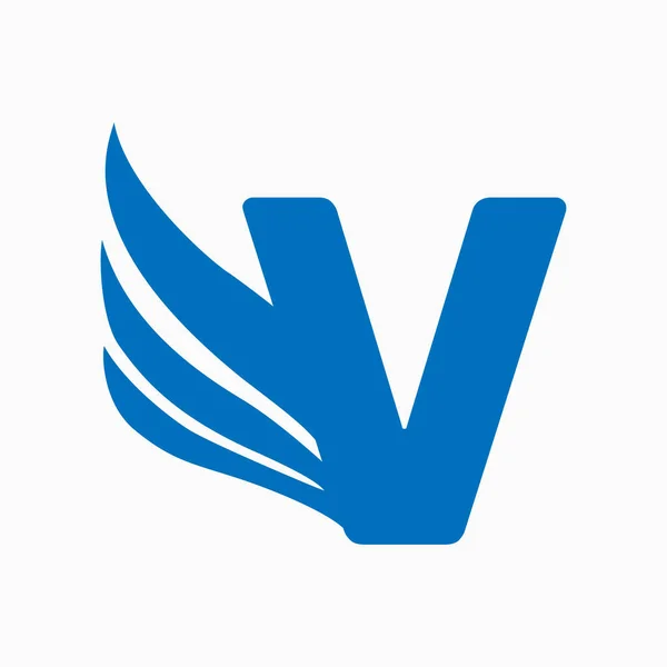 mektup v, şirket logosu, vektör renk simgesi