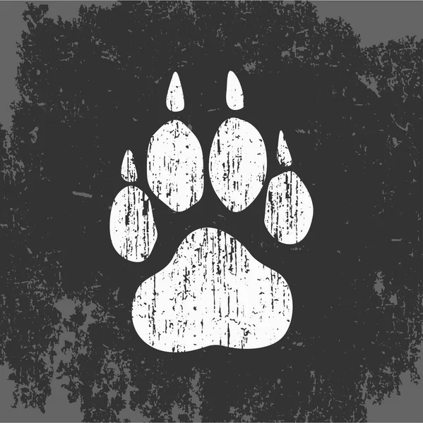 Kurt izi, üzerinde parmak izi olan tişört, vektör logosu.