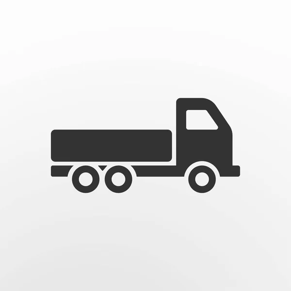 ウェブアイコントラック、貨物配達サイン、フラットスタイル — ストックベクタ