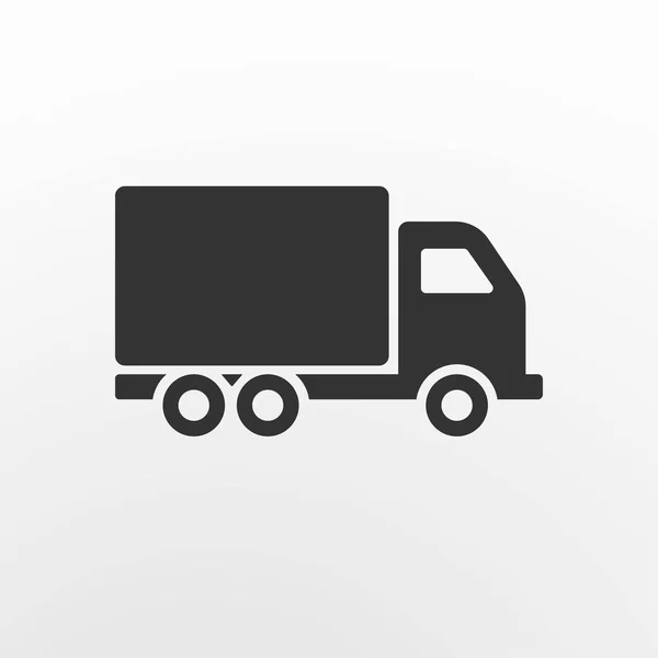 웹 아이콘 트럭, 화물 배달 기호, 플랫 스타일 — 스톡 벡터