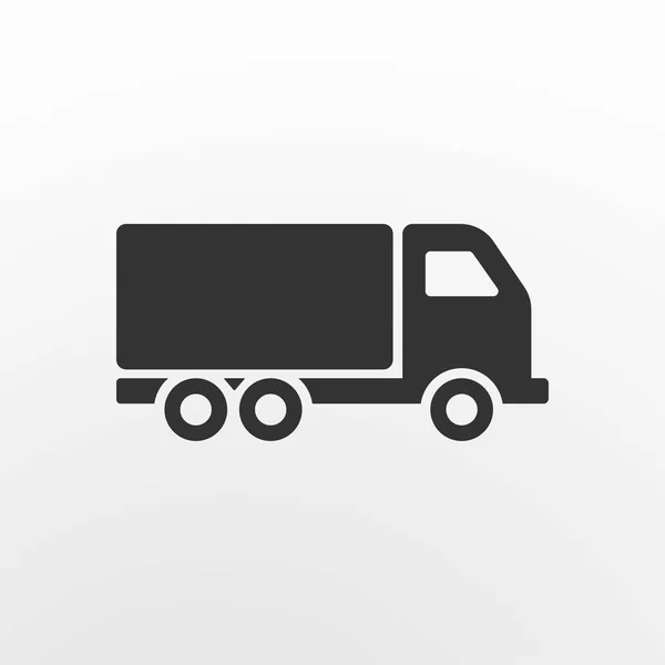 Web caminhão ícone, sinal de entrega de carga, stile plana —  Vetores de Stock