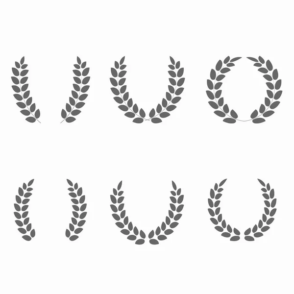 set defne çelenk, vektör simgesi, spor amblemi