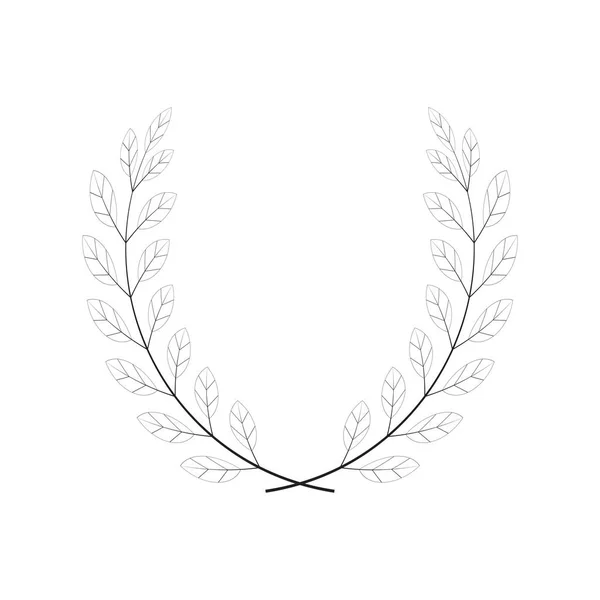 defne çelenk, vektör simgesi, spor en iyi amblemi