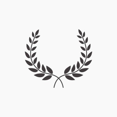 defne çelenk, vektör simgesi, en iyi spor amblemi