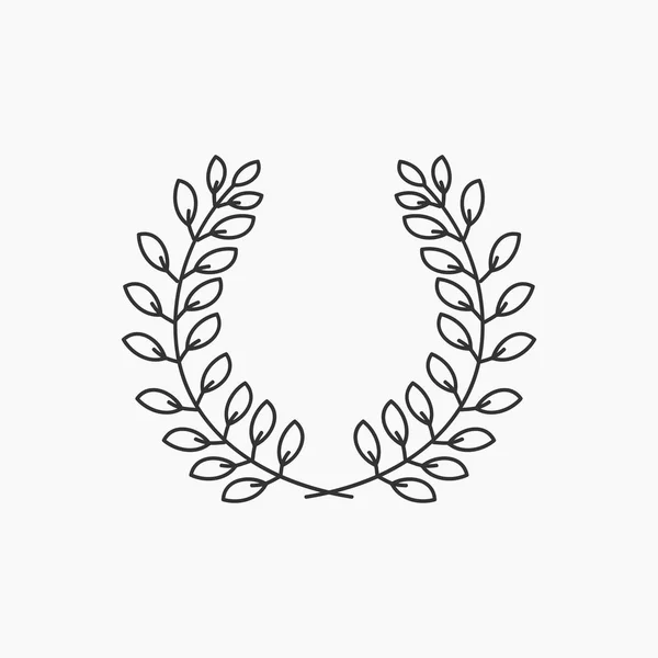 defne çelenk, vektör simgesi, en iyi spor amblemi