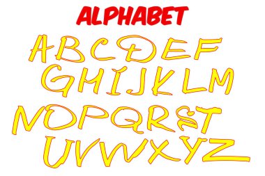 Vektör çocuk alfabesi. 