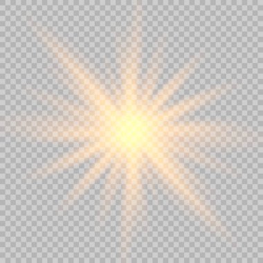 Parlak ışık efekti.