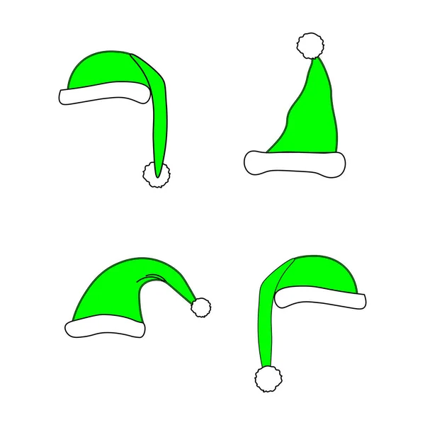 Santa Navidad sombrero vector ilustración . — Archivo Imágenes Vectoriales
