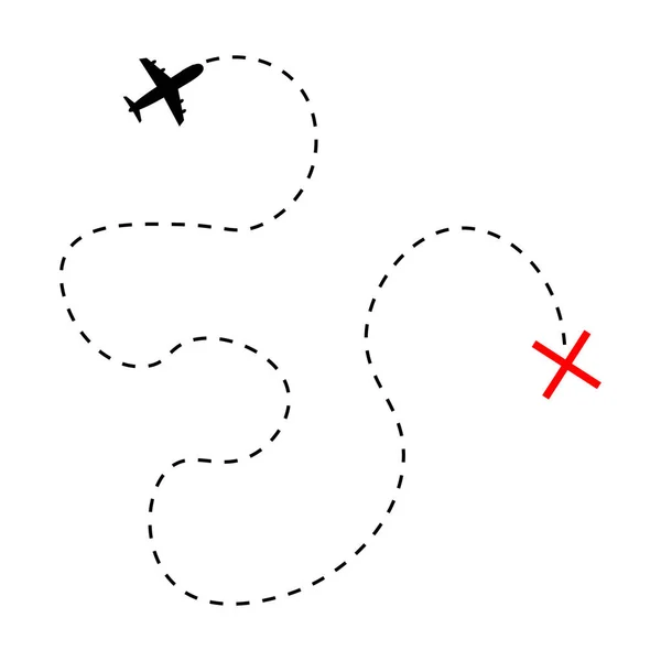 Cesta k letadlu — Stockový vektor