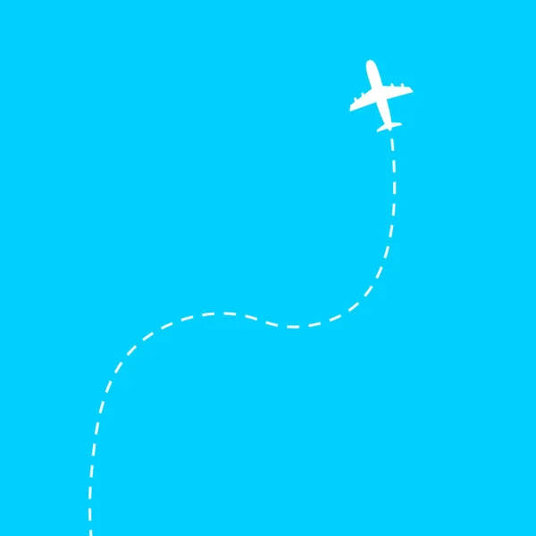 Trajectoire de l'avion — Image vectorielle