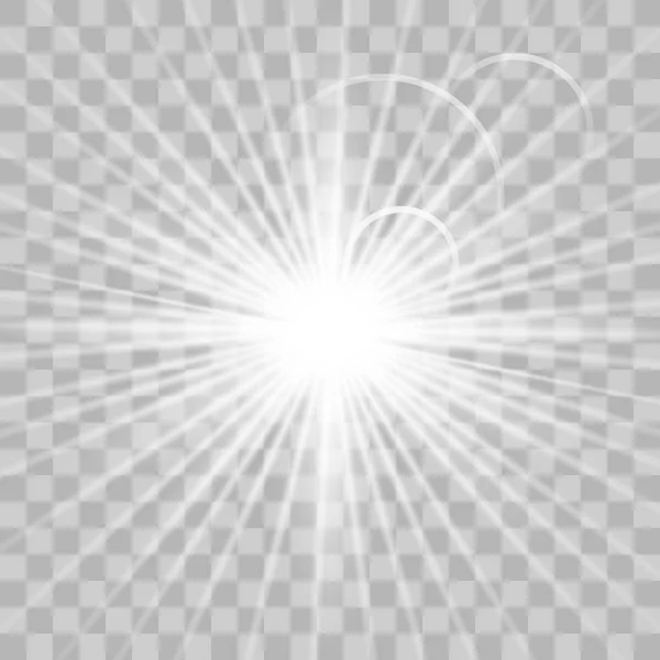 Mooie witte gloed van licht — Stockvector