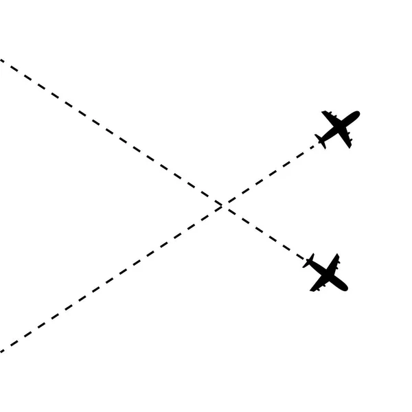Repülőgép útvonala — Stock Vector