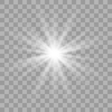 Beyaz parlayan ışık patlaması