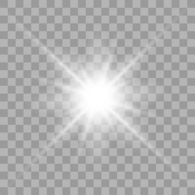 Beyaz parlayan ışık patlaması