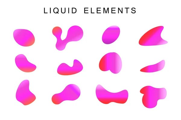 Gradient iridescent shapes. Set