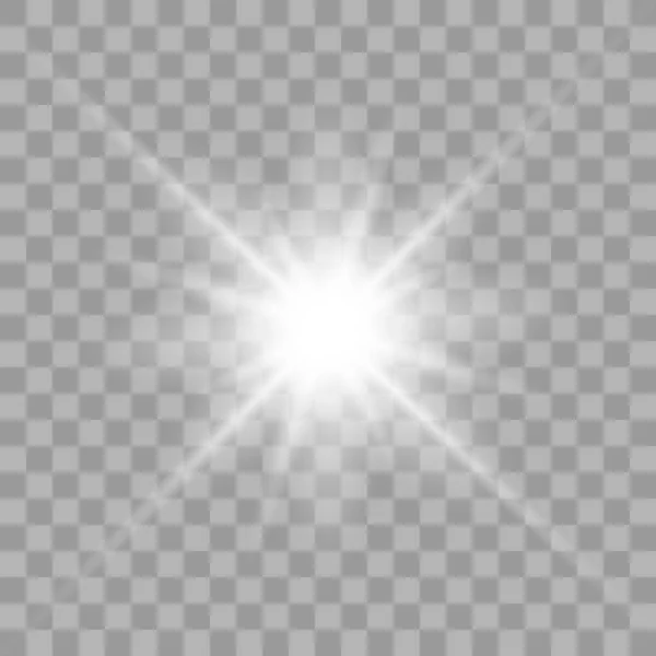Explosion éclatante de lumière blanche — Image vectorielle