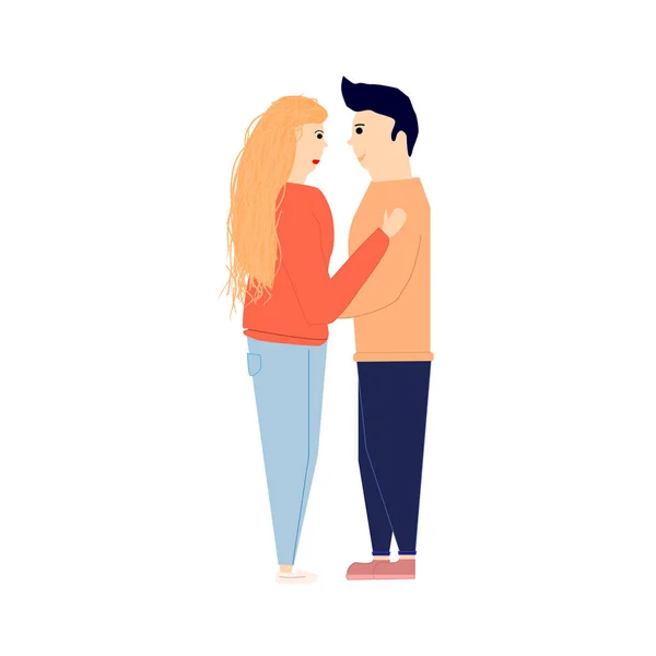 Mężczyzna i kobieta przytulają się — Wektor stockowy