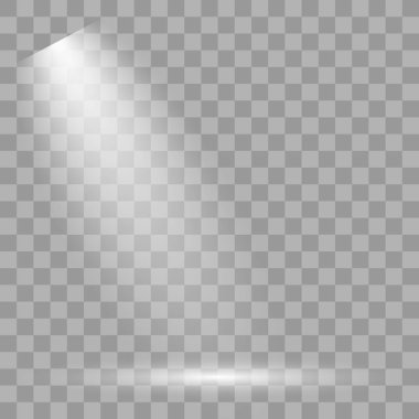 Vektör projektör. Sahne. Işık efektleri. Vektör çizim Eps10