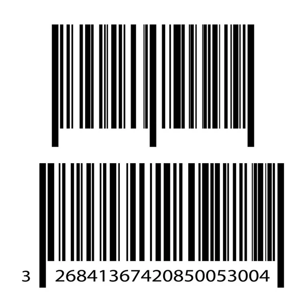 현실적인 바코드 설정 아이콘 — 스톡 벡터