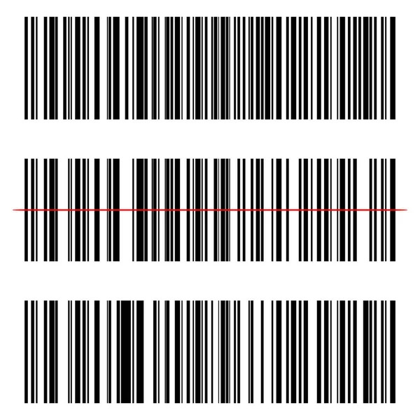 Icono realista conjunto de códigos de barras — Archivo Imágenes Vectoriales