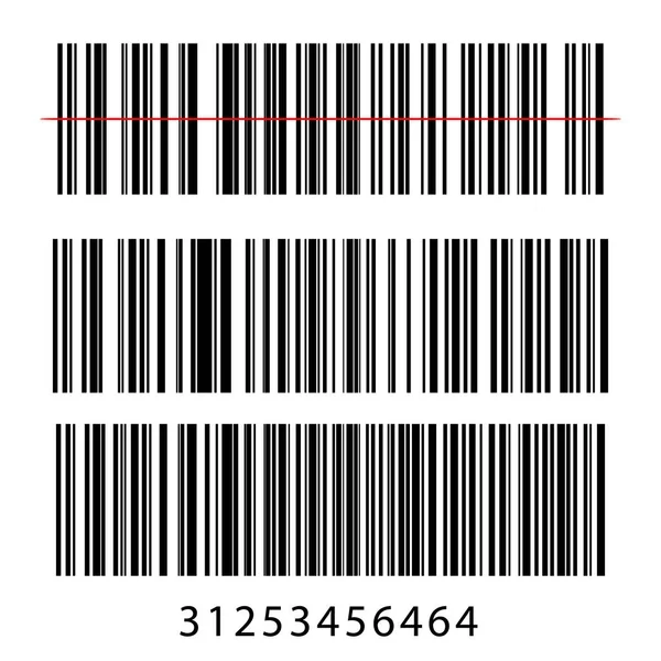 Ορίστε εικονίδιο ρεαλιστική barcode — Διανυσματικό Αρχείο