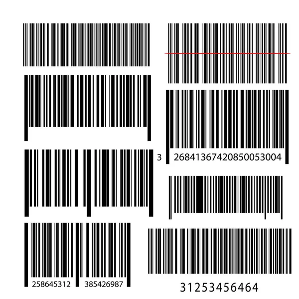 Icono realista conjunto de códigos de barras — Archivo Imágenes Vectoriales