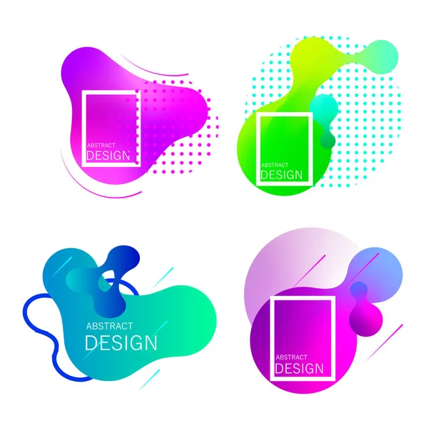 Set of colorful elements, gradient abstract. — Stock Vector