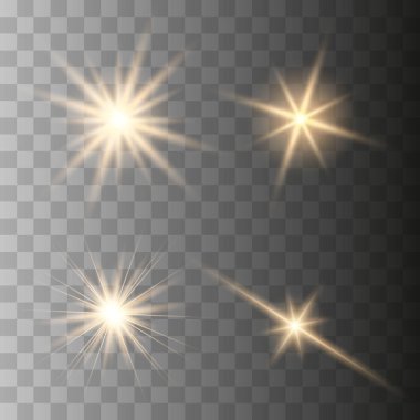 Altın parlayan ışık seti 