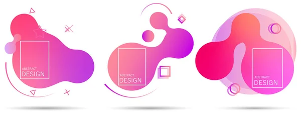 Eléments Colorés Forme Abstraite Dégradée Pour Bannière Cadre Géométrique Fluide — Image vectorielle