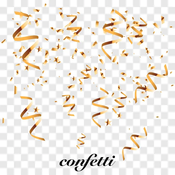 Confettis dorés EPS10 — Image vectorielle