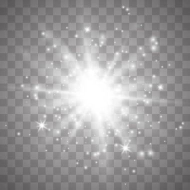 Parlama ışık efekti ile kıvılcım