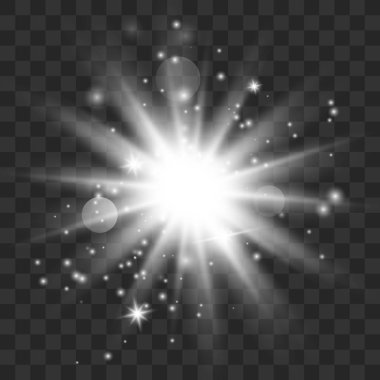 Parlama ışık efekti ile kıvılcım