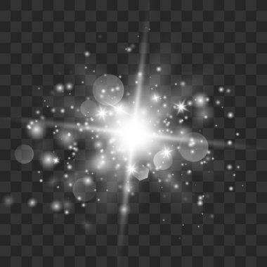 Parlama ışık efekti ile kıvılcım