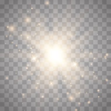 Parlama ışık efekti ile kıvılcım