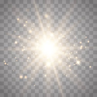 Parlama ışık efekti ile kıvılcım