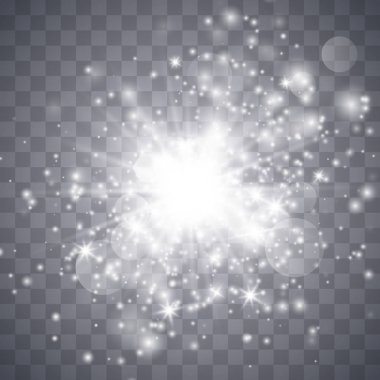 Parlama ışık efekti ile kıvılcım