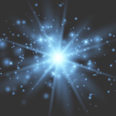 Parlama ışık efekti ile kıvılcım