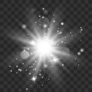 Parlama ışık efekti ile kıvılcım