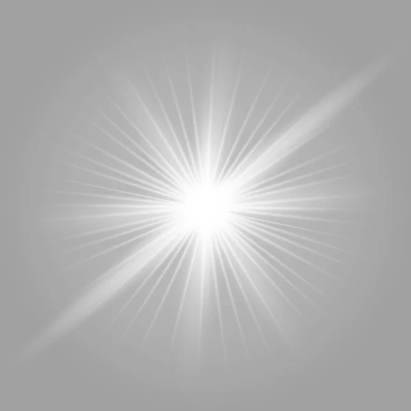 Vitt glödande ljus — Stock vektor