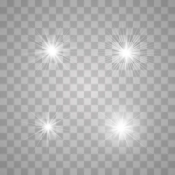 Branco explosão de luz brilhante — Vetor de Stock
