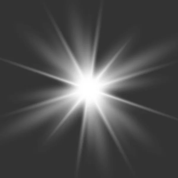 Explosión de explosión de luz brillante — Vector de stock