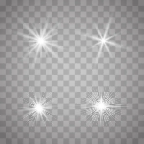 Bílá zářící světelný výboj — Stockový vektor