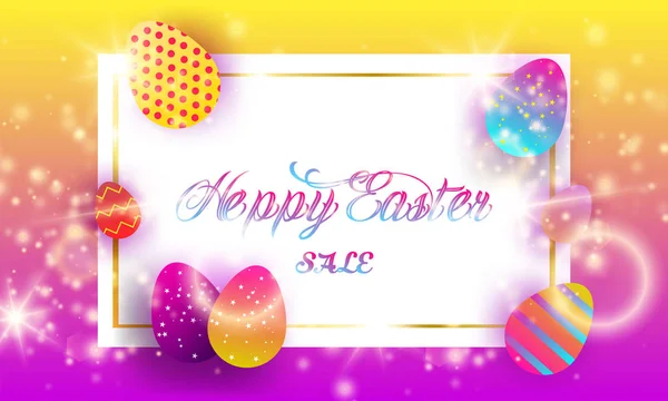 Frohe Ostern Schriftzug Hintergrund — Stockvektor