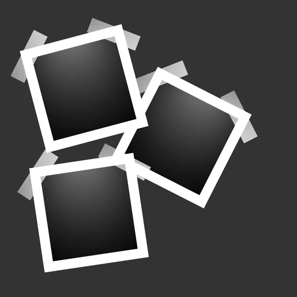 Čtvercové realistické polaroid — Stockový vektor