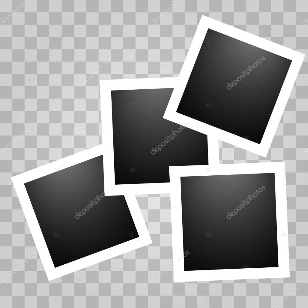 Square realistic polaroid